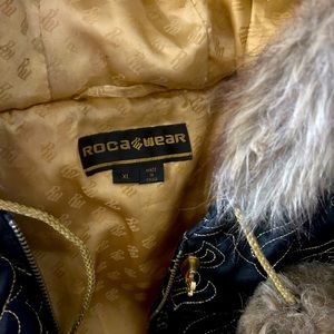 RocaWear women’s xl jacket gold and black